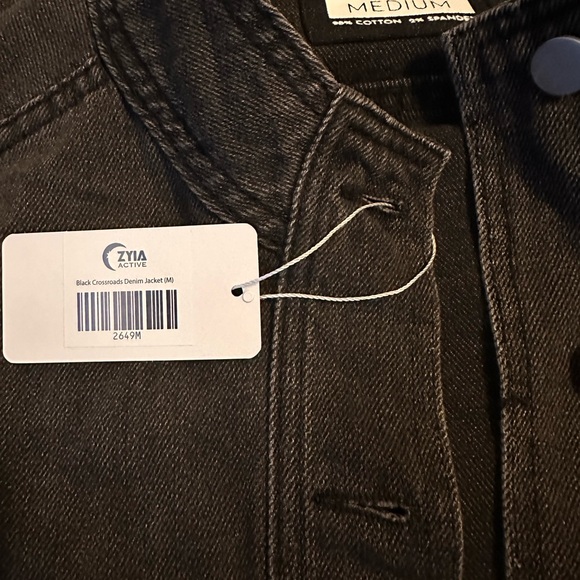 NWT ZYIA faded black denim jacket - Picture 3 of 3